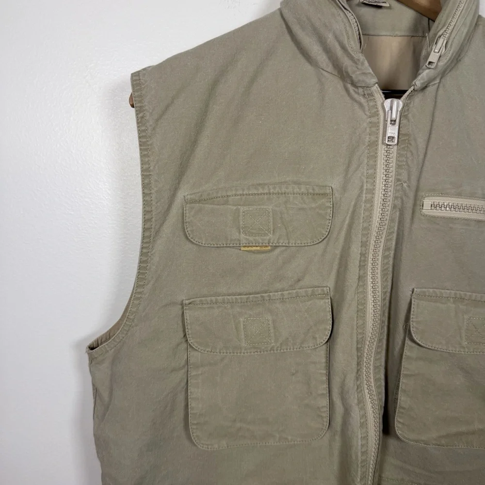 Vintage 1980s Banana Republic Safari Best Cotton Tan Mens Size L Fishing Cargo